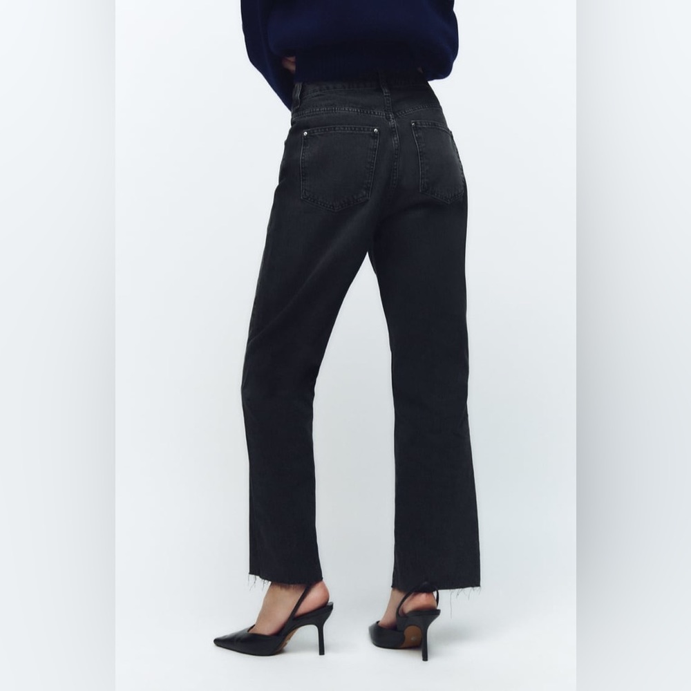 Zara black high rise pant